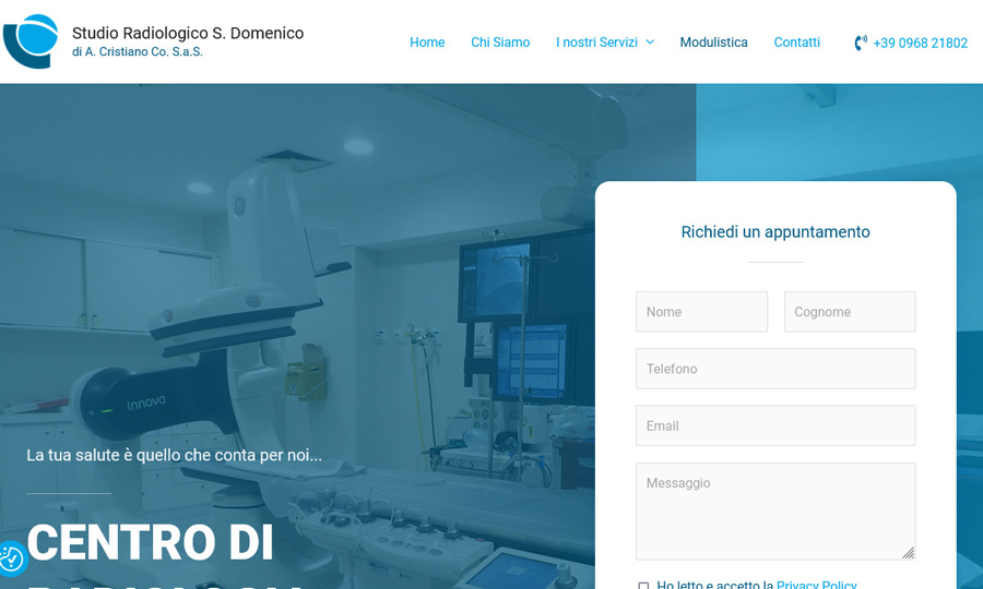 Institutional website of the "S. Domenico" Digital Radiology Centre